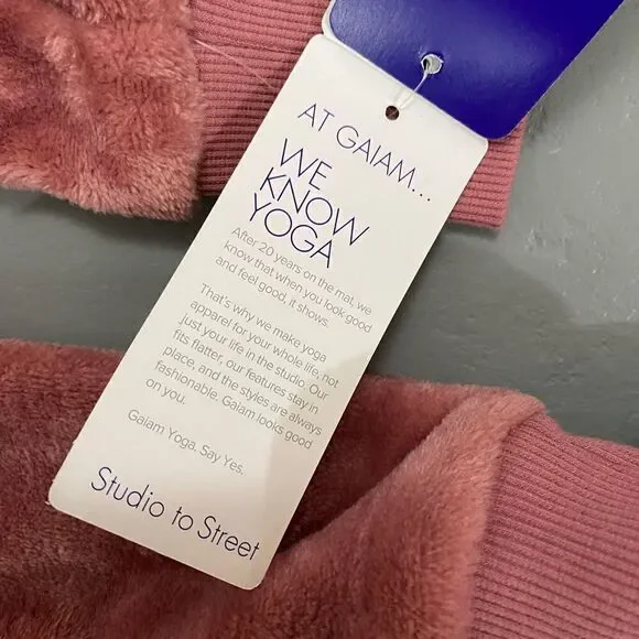 GAIAM | Dusty Pink Cowlneck Fleece Sweatshirt - Picture 3 of 11